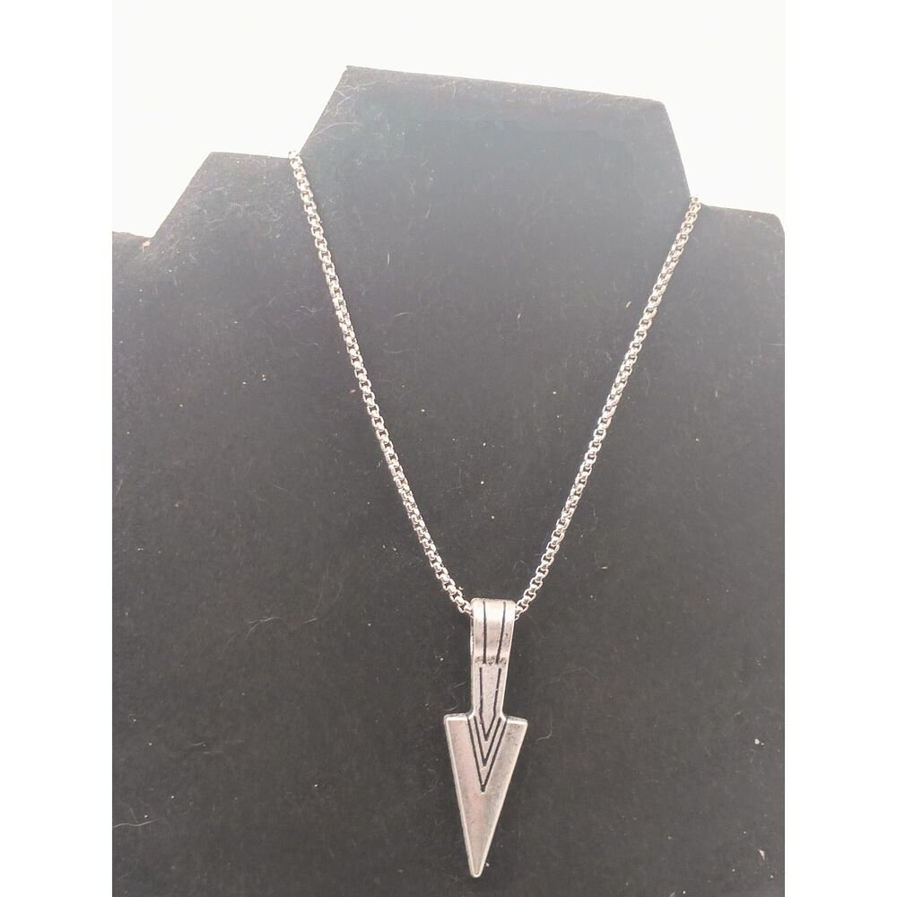 Viking Necklace Nordic Compass Celtic Pendant Nordic Amulet Silvertone 22" Chain